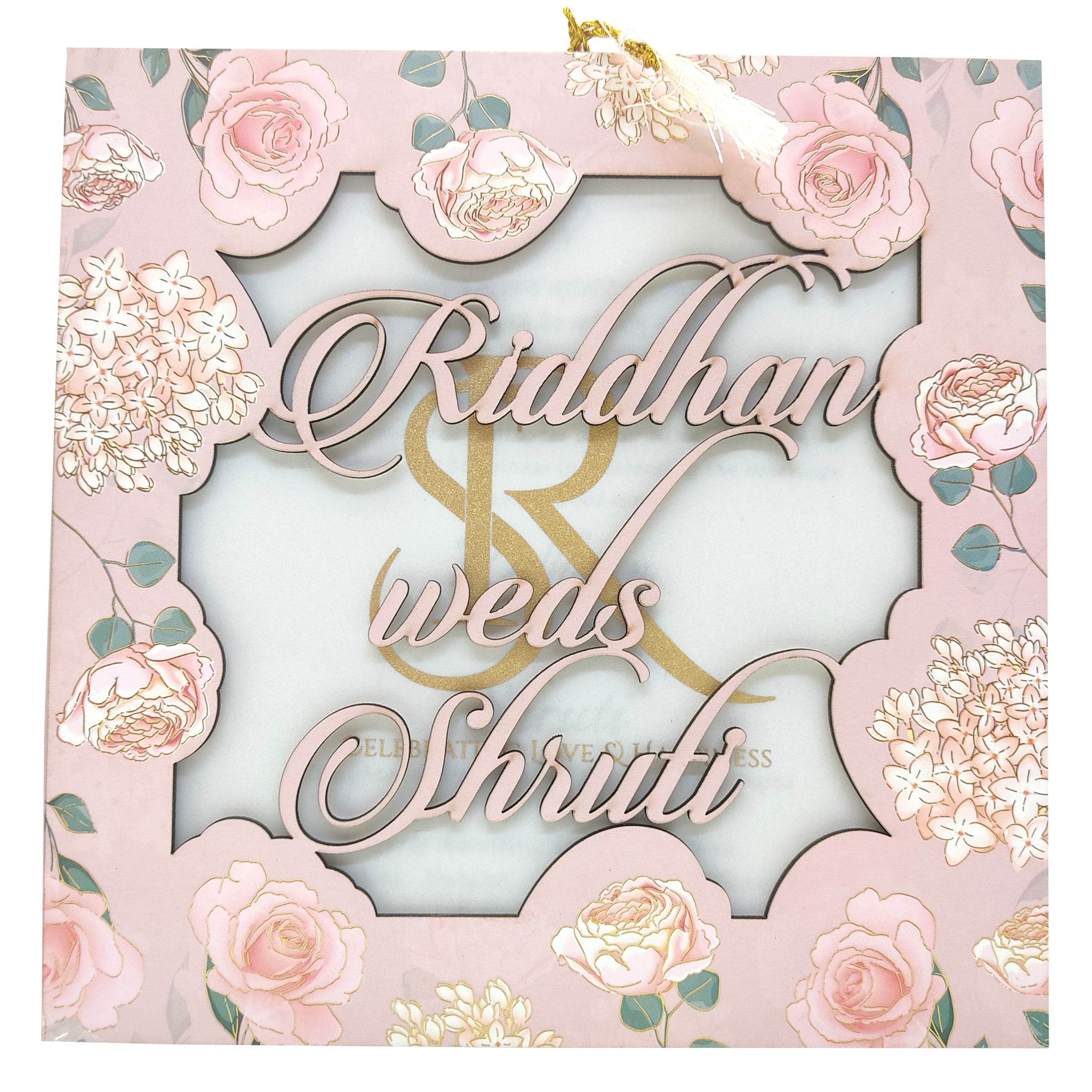 Light Pastel Pink MDF invitation-KVN06120