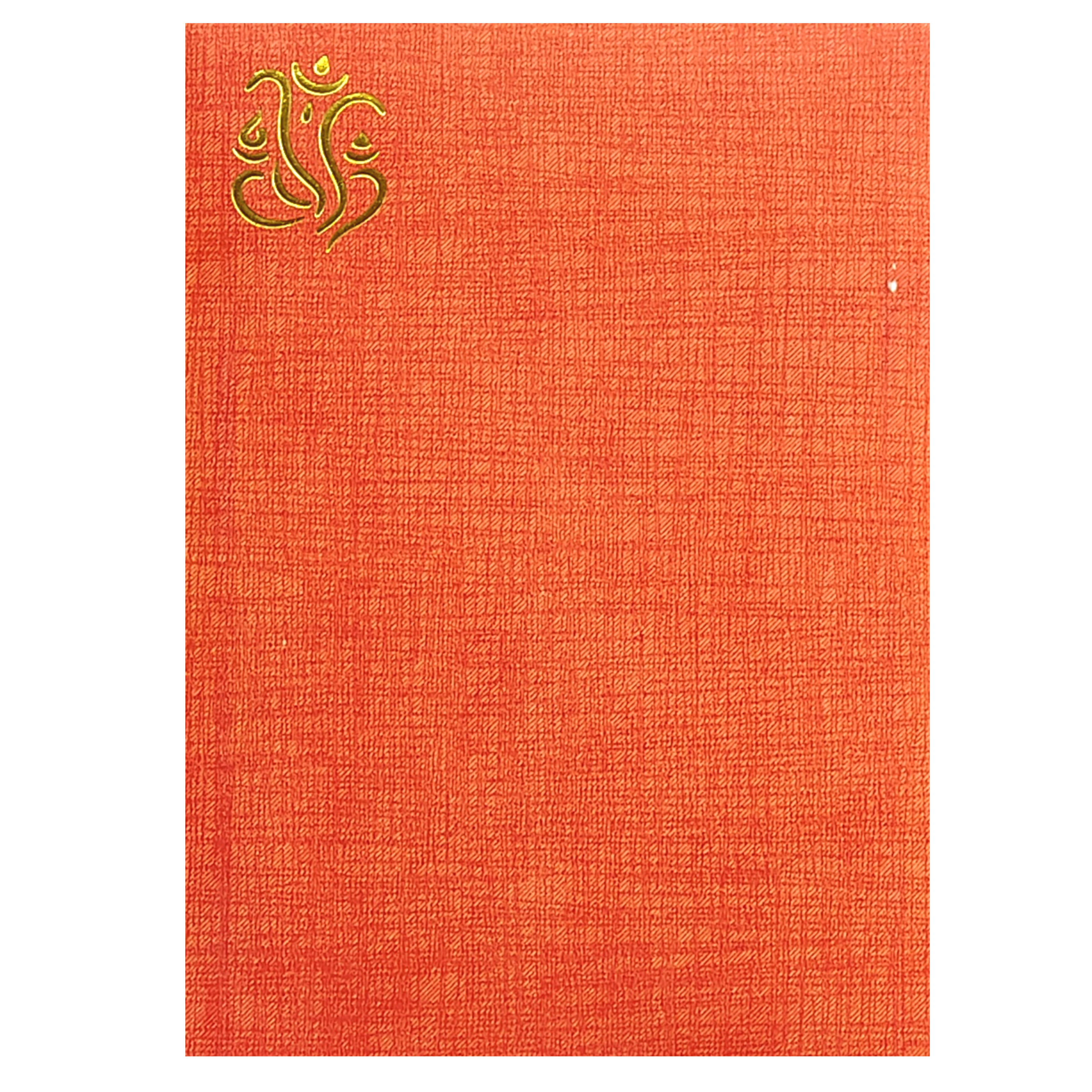 Classic Yellow Shading With Cut Ganesha Wedding Card-KNCM104G