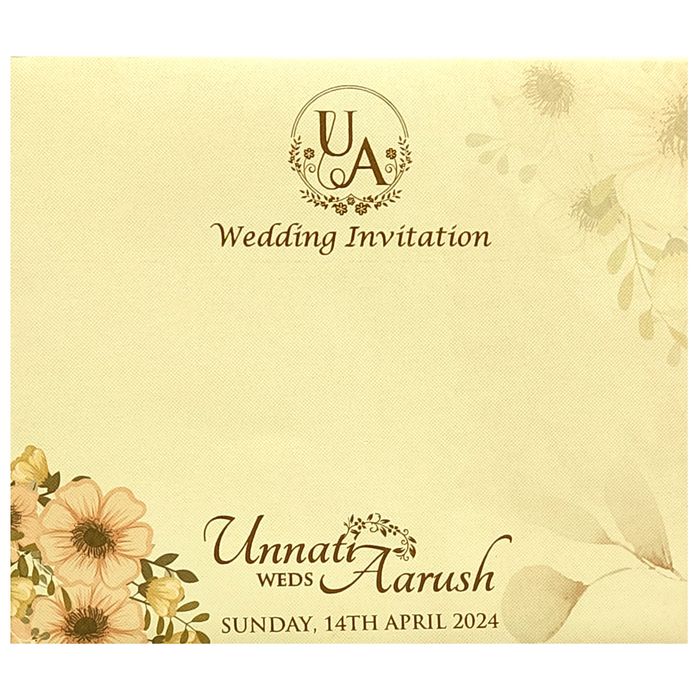 Light Pale Brown Padded Invitation-King of Cards