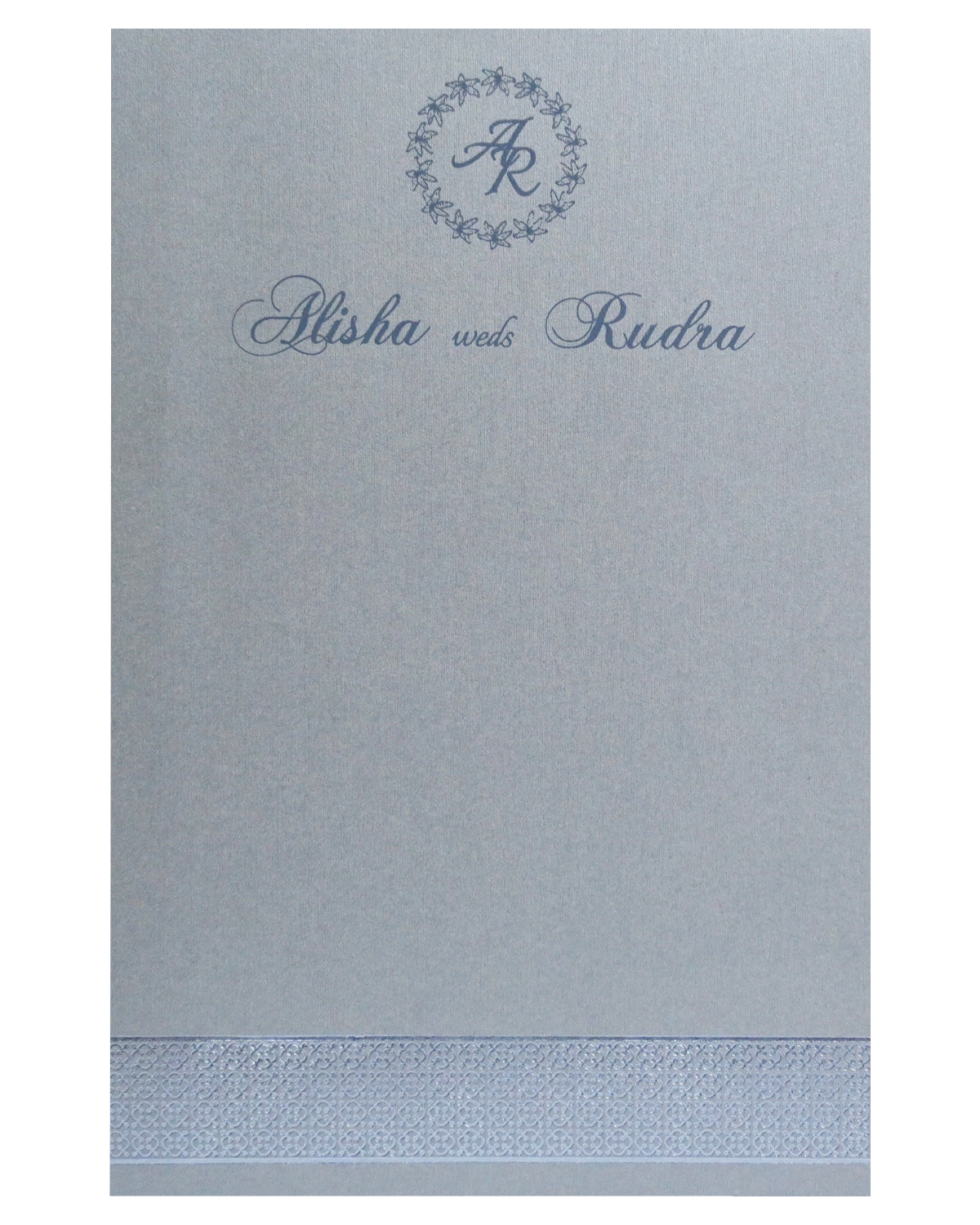 Grey Textured Single Card-KRCS7391