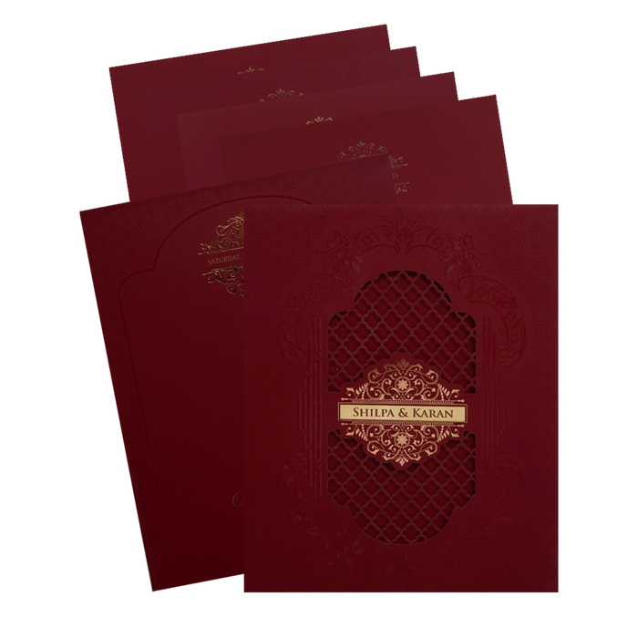 Grey MDF Wedding Card-King of Cards