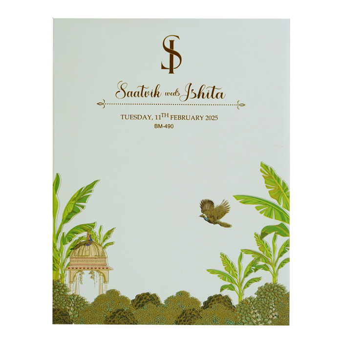 Cream Traditional Royal Marriage Card-King of Cards