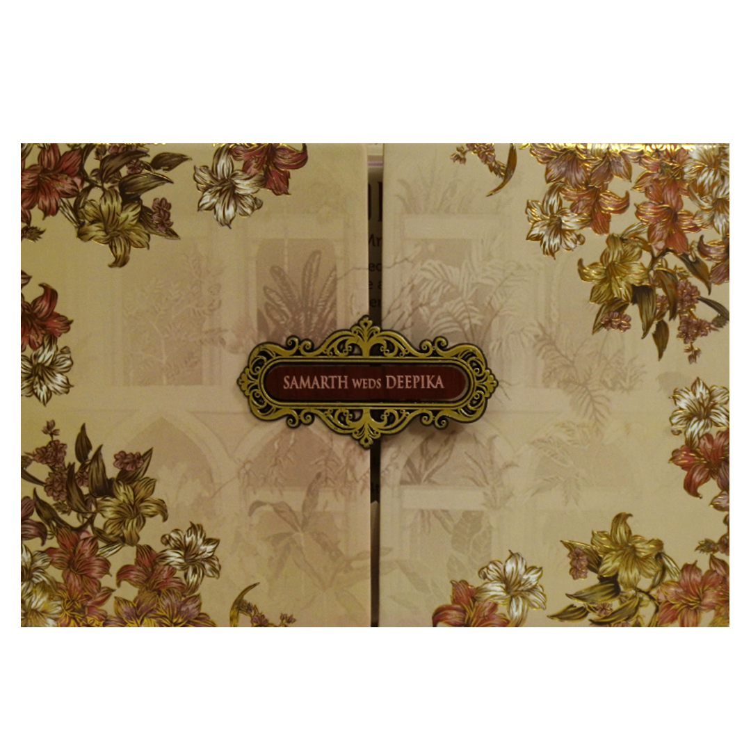 Pale Barley Brown Wedding Card-KVN07170