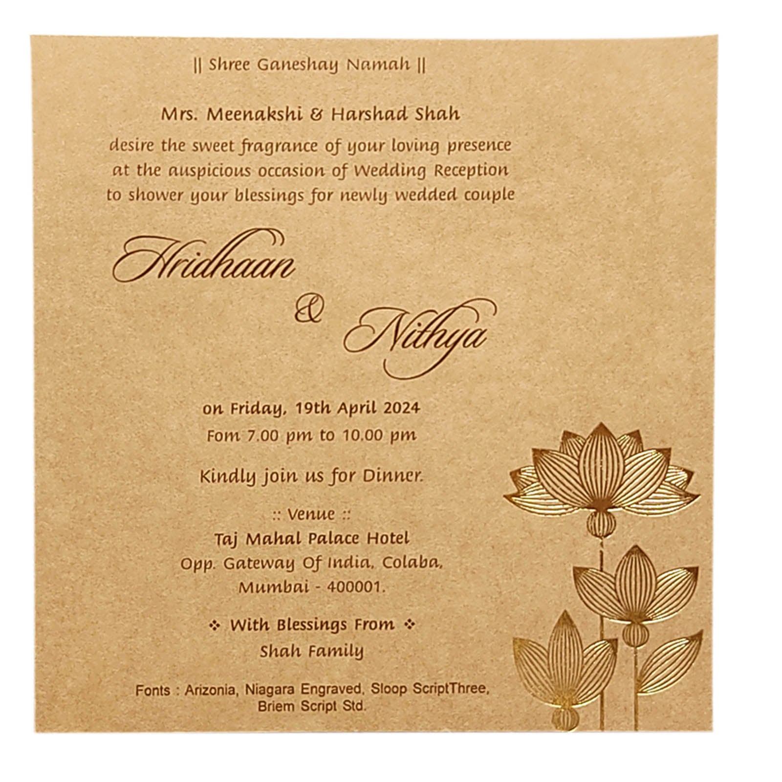 Invitation Card - KRCS6182