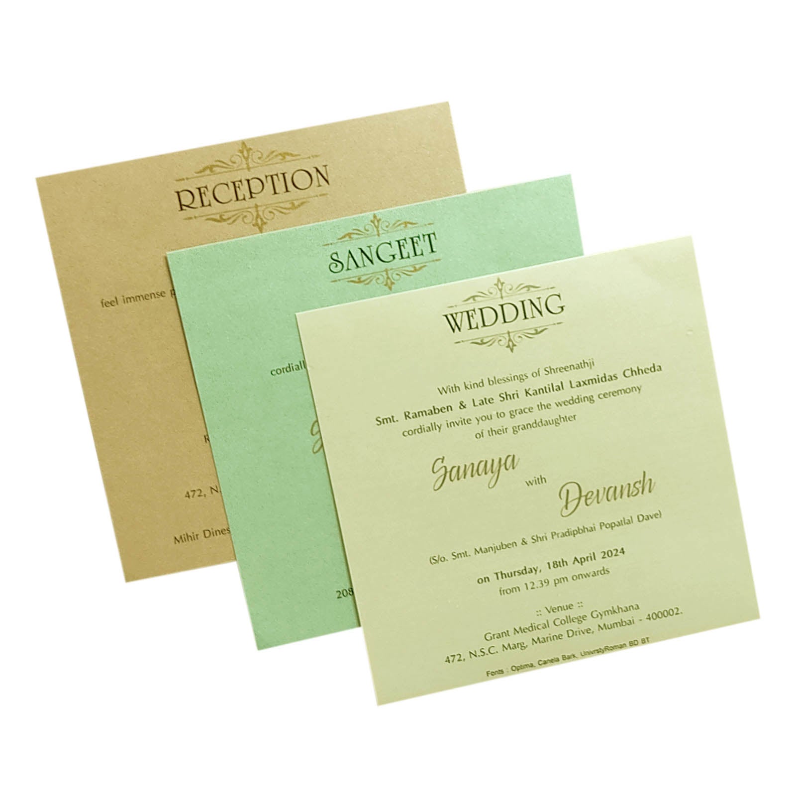 Pink Floral Invitation Card-KRC29721