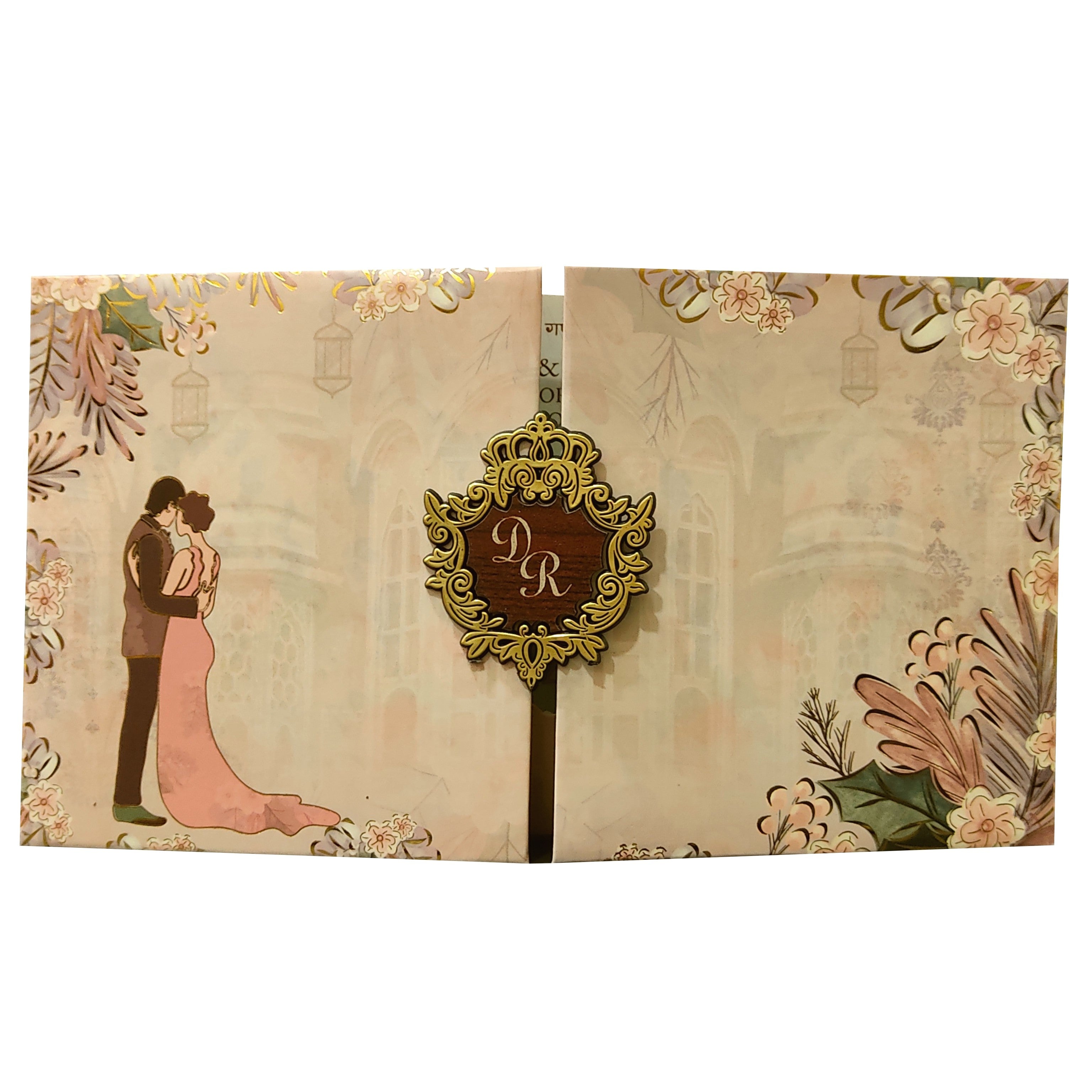 Pastel Pink Floral Invitation-KVN06440