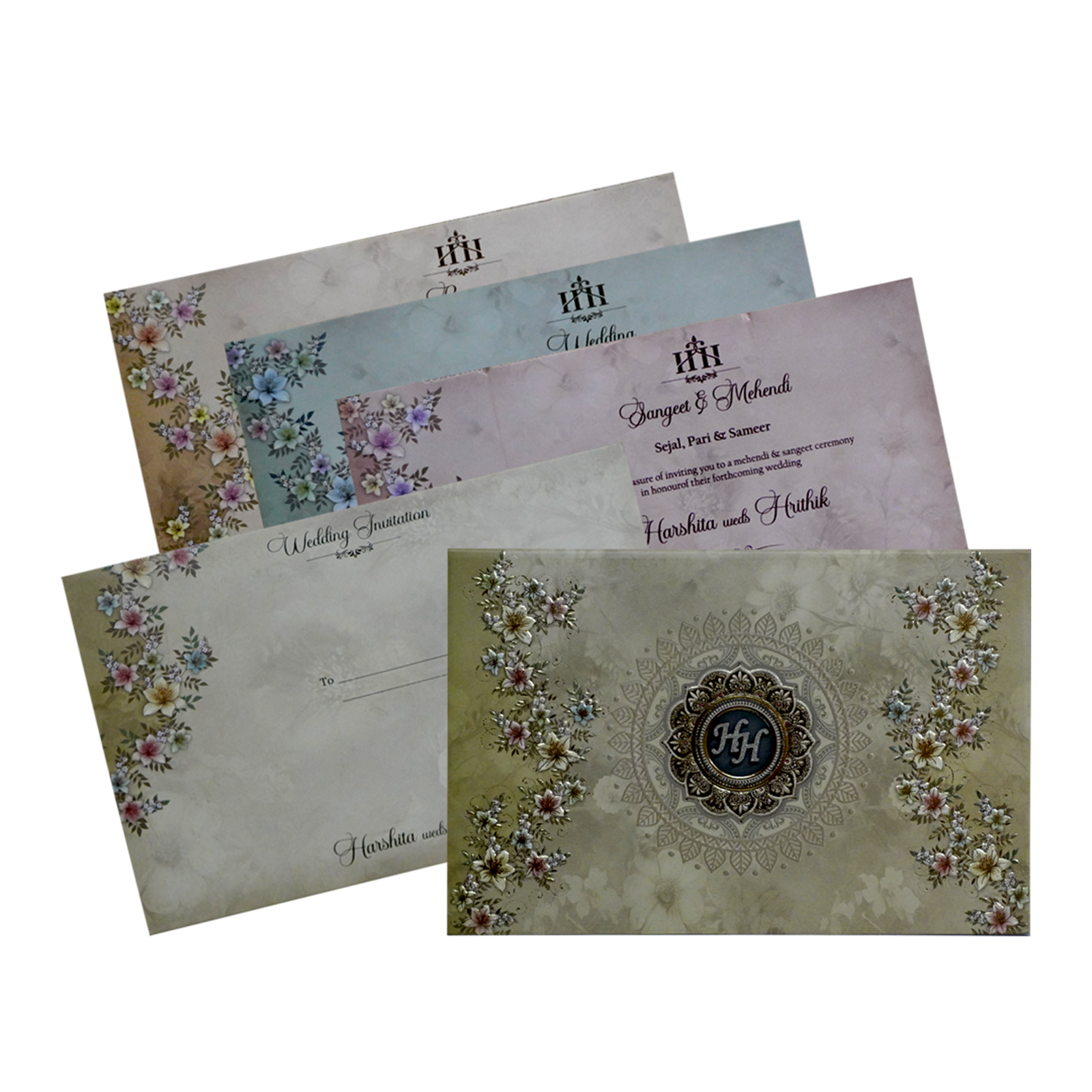 Light Pale Olive Green Invitation-KSI12540