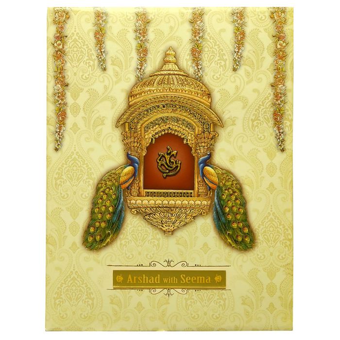 Sandal peacock premium sweet box card-King of Cards