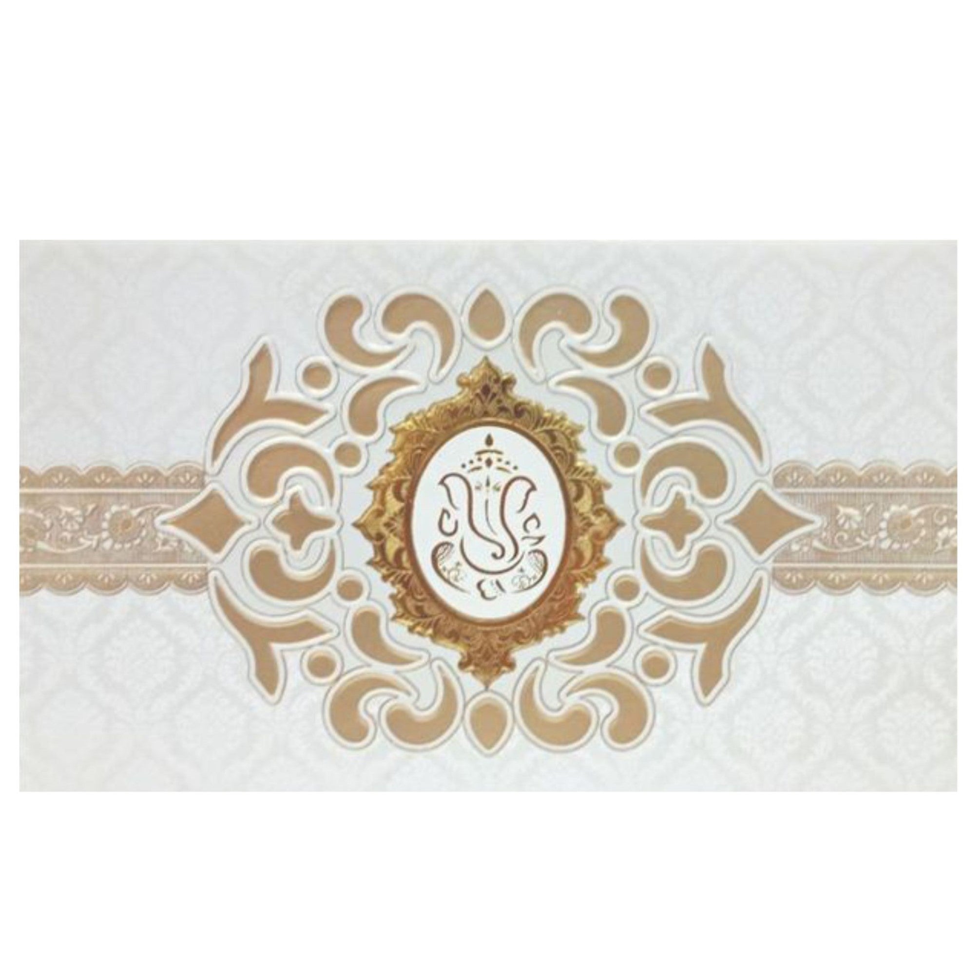 Gold Foiling Ganesha Invitation Card-Knk30720