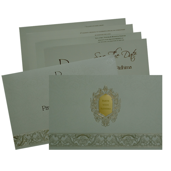 Grey Wedding Card-King of Cards