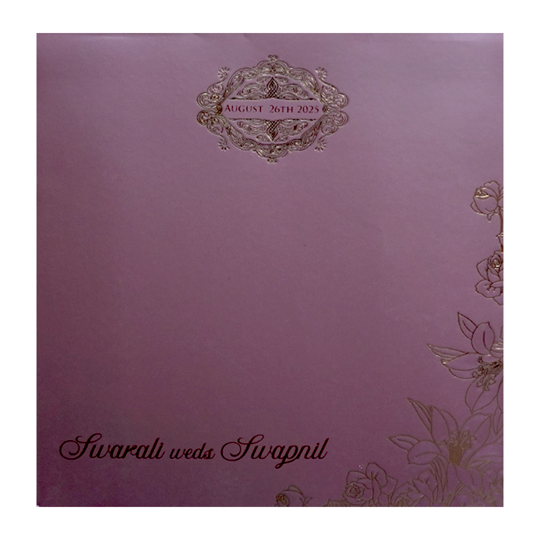 Light Pink Floral Wedding Card-KPR09010