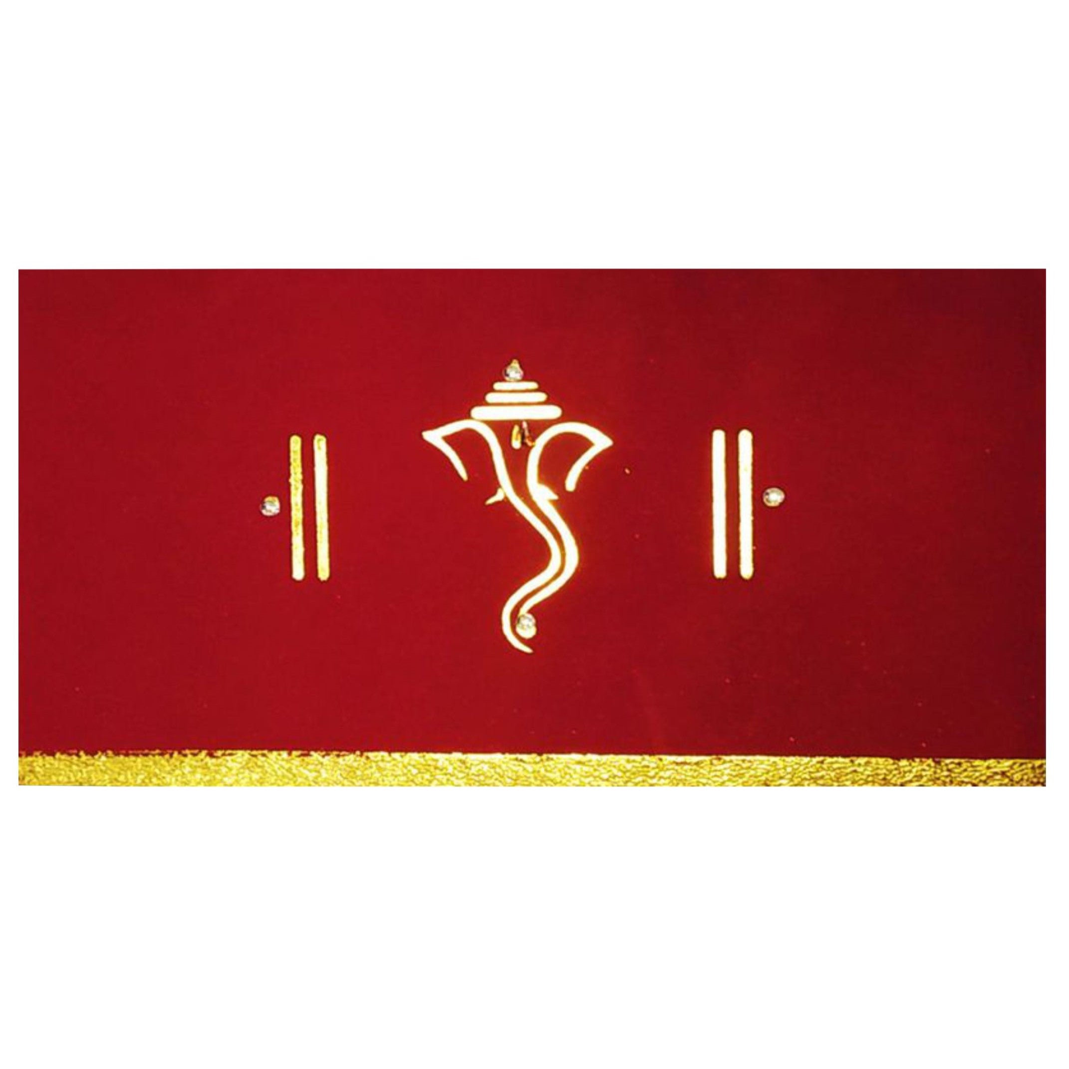 Red Ganesha Invitation Card-KNK2379A