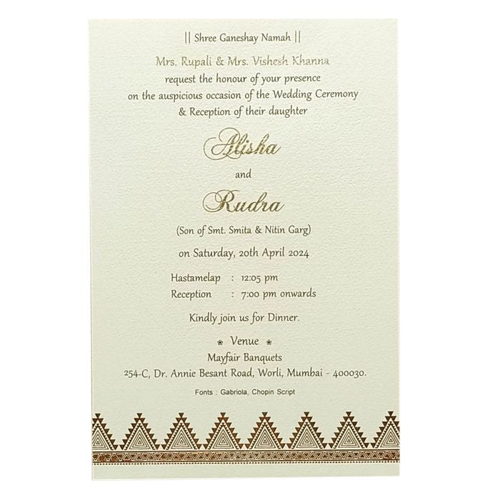 Invitation Card - KRCS6321-King of Cards