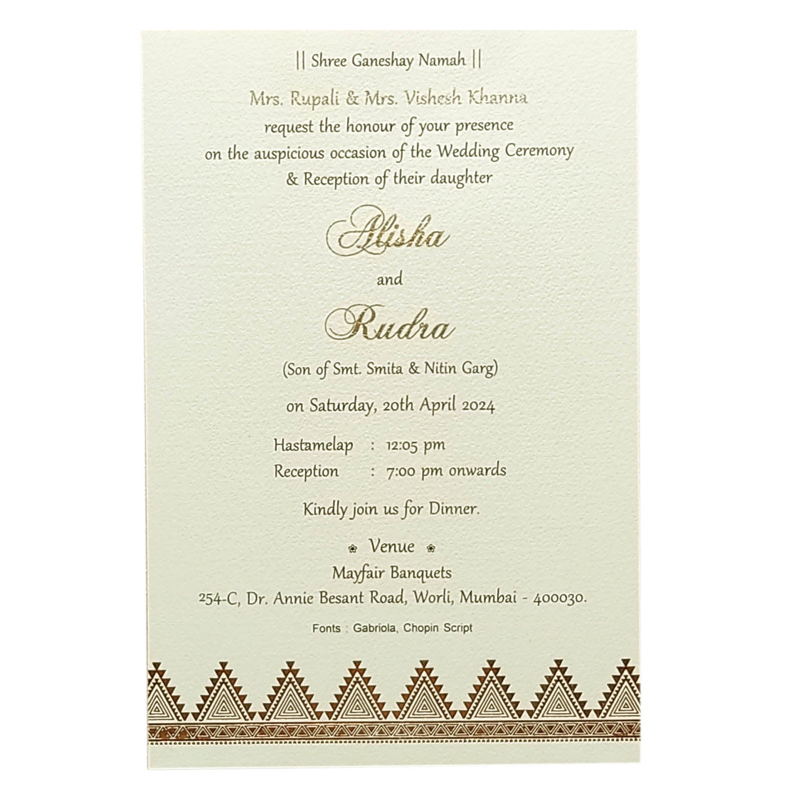 Invitation Card - KRCS6321