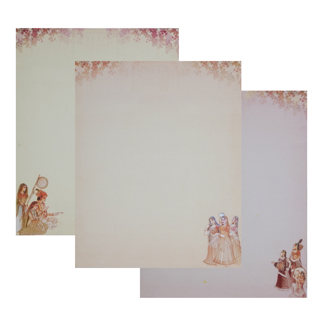 Light Brown Bride Groom Wedding Invitation Card-KAC05740