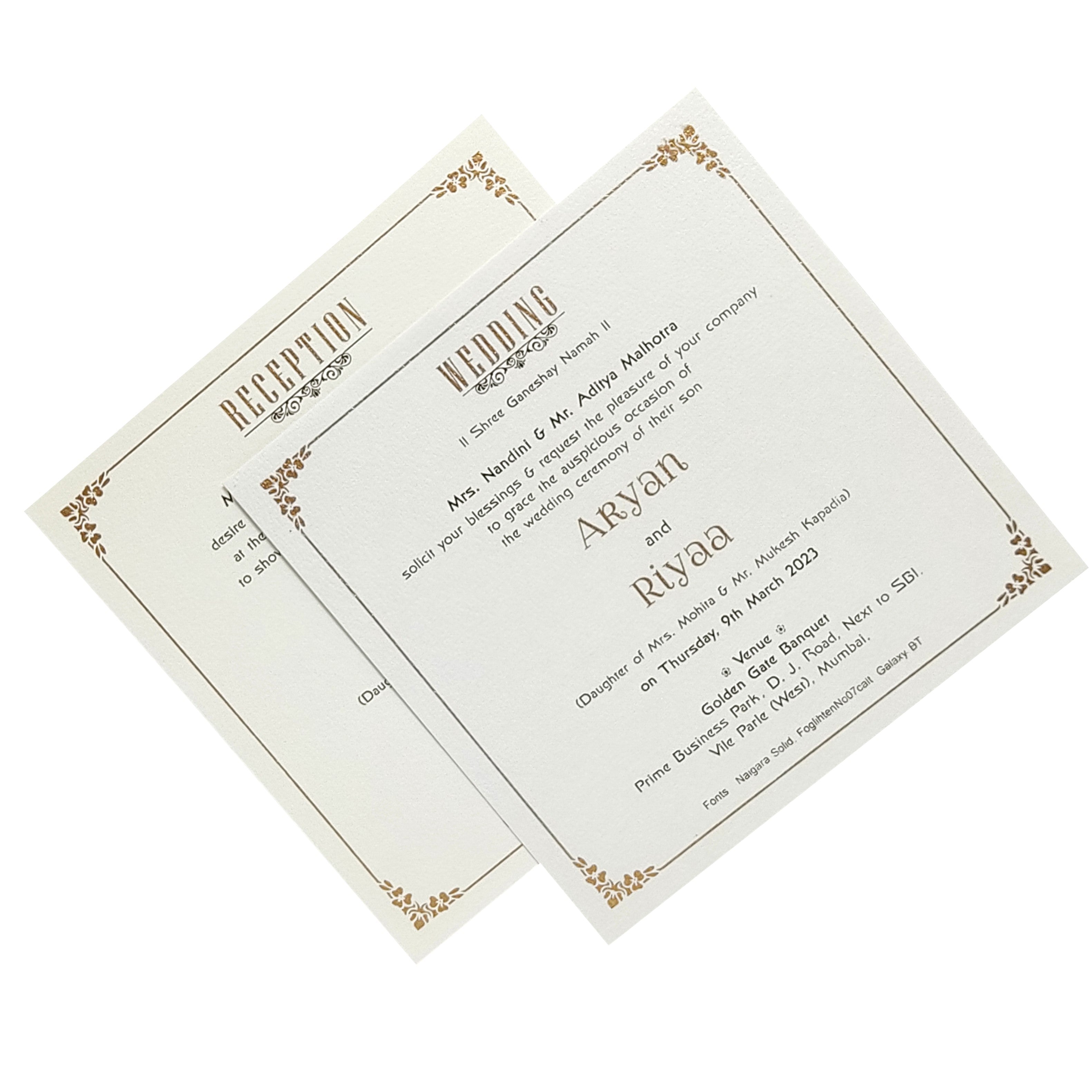White Invitation Card-KRC28330