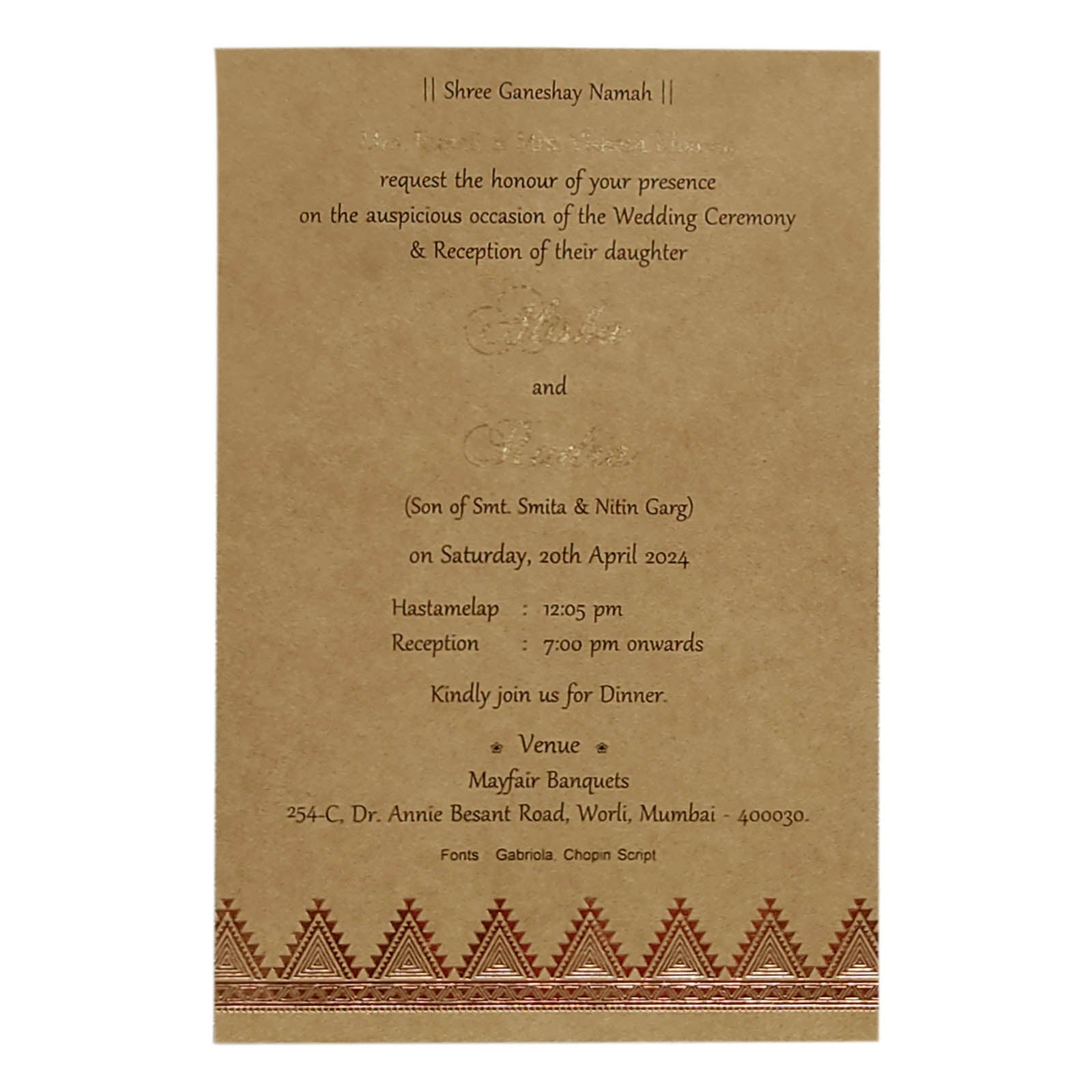 Invitation Card - KRCS6323