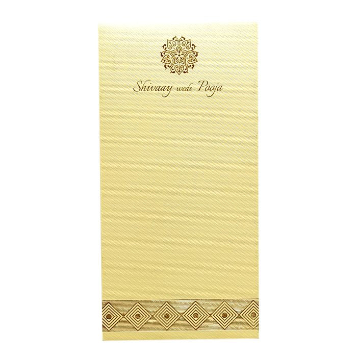 Cream Single Sheet Invitation Card-King of Cards
