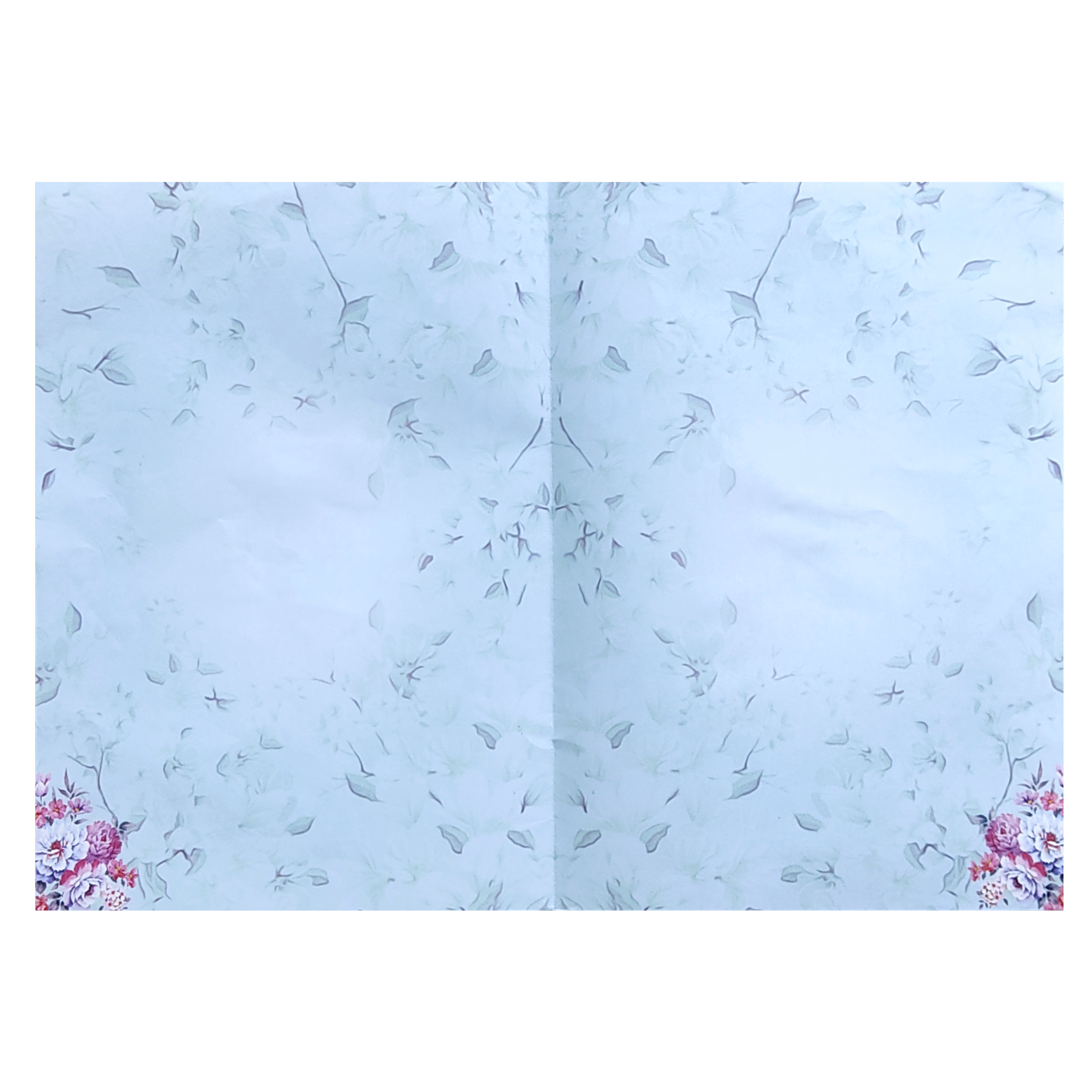 Blue Floral Hindu Wedding Card-KNEP1607