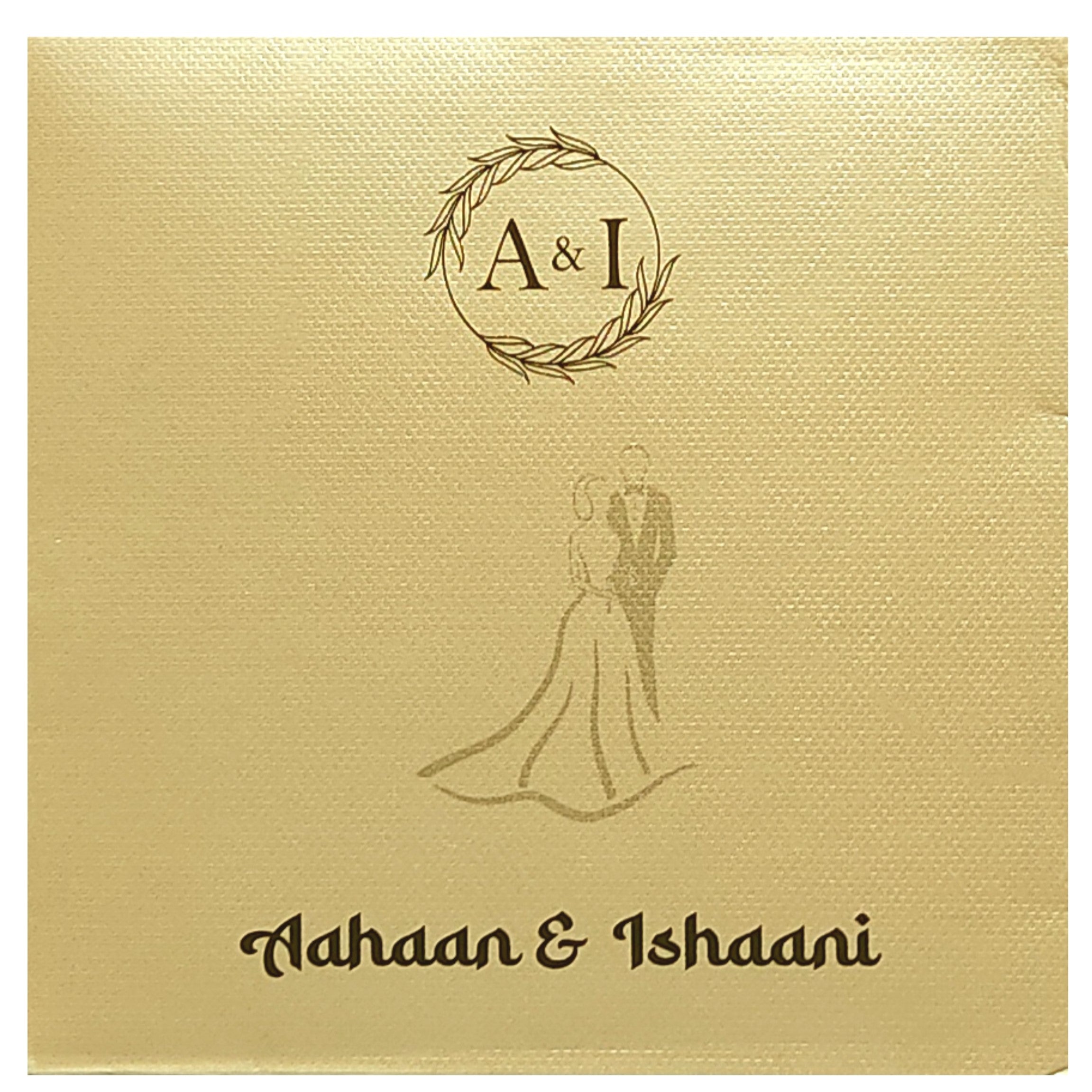 Sandal Caricature Padded Invitation Card-KRC29430