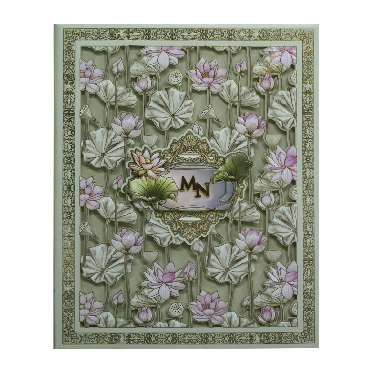 Cream Laser Cut MDF Premium Wedding Card-KPR24250