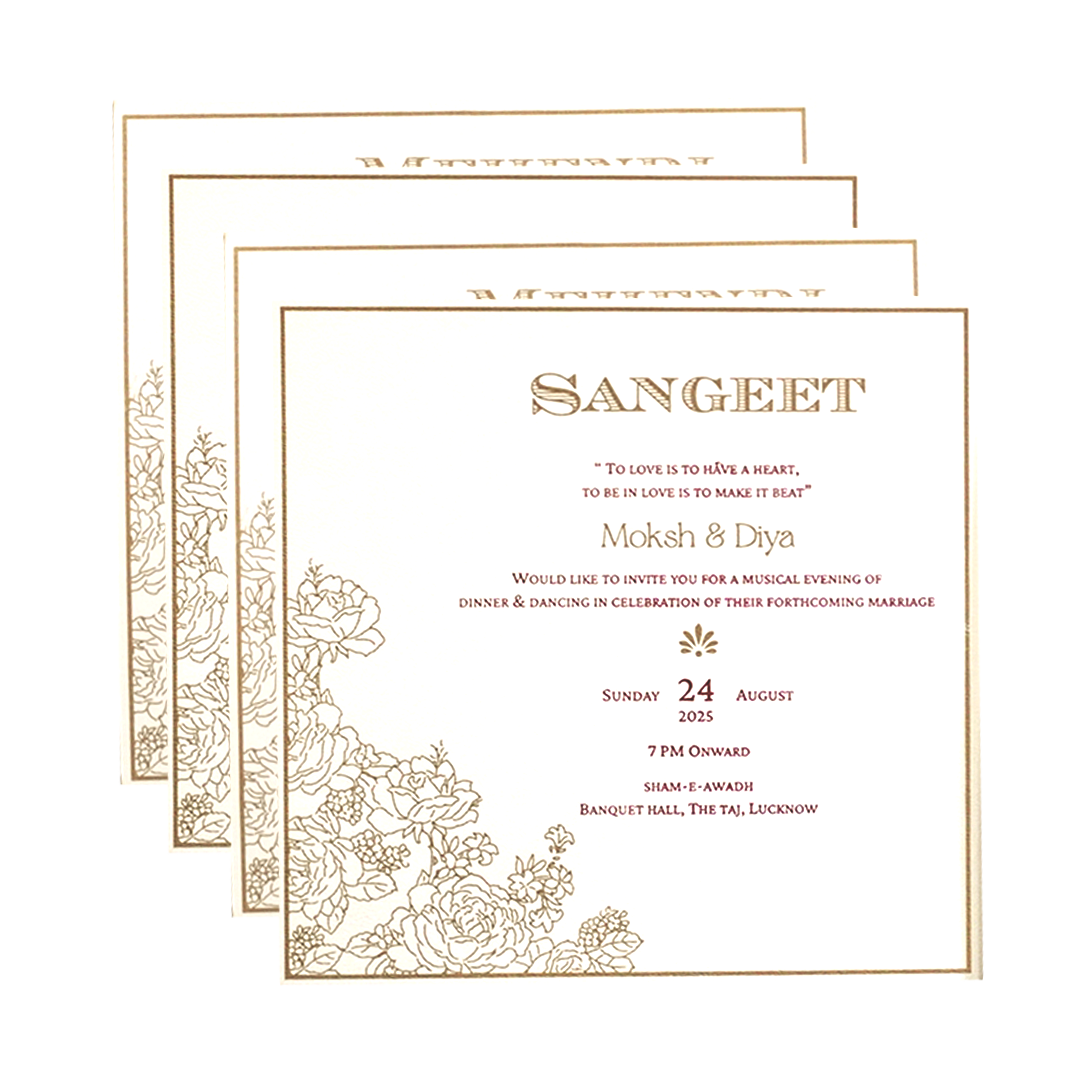 Very Light Pink Floral Wedding Card-KPR09880