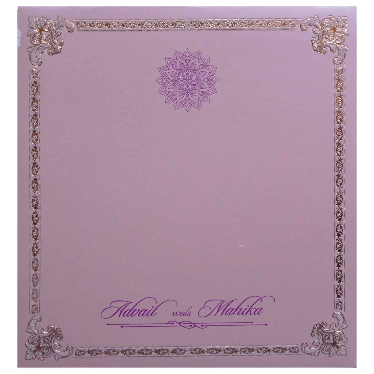 Pearl Pink Single Sheet Invitation-KRCS7343