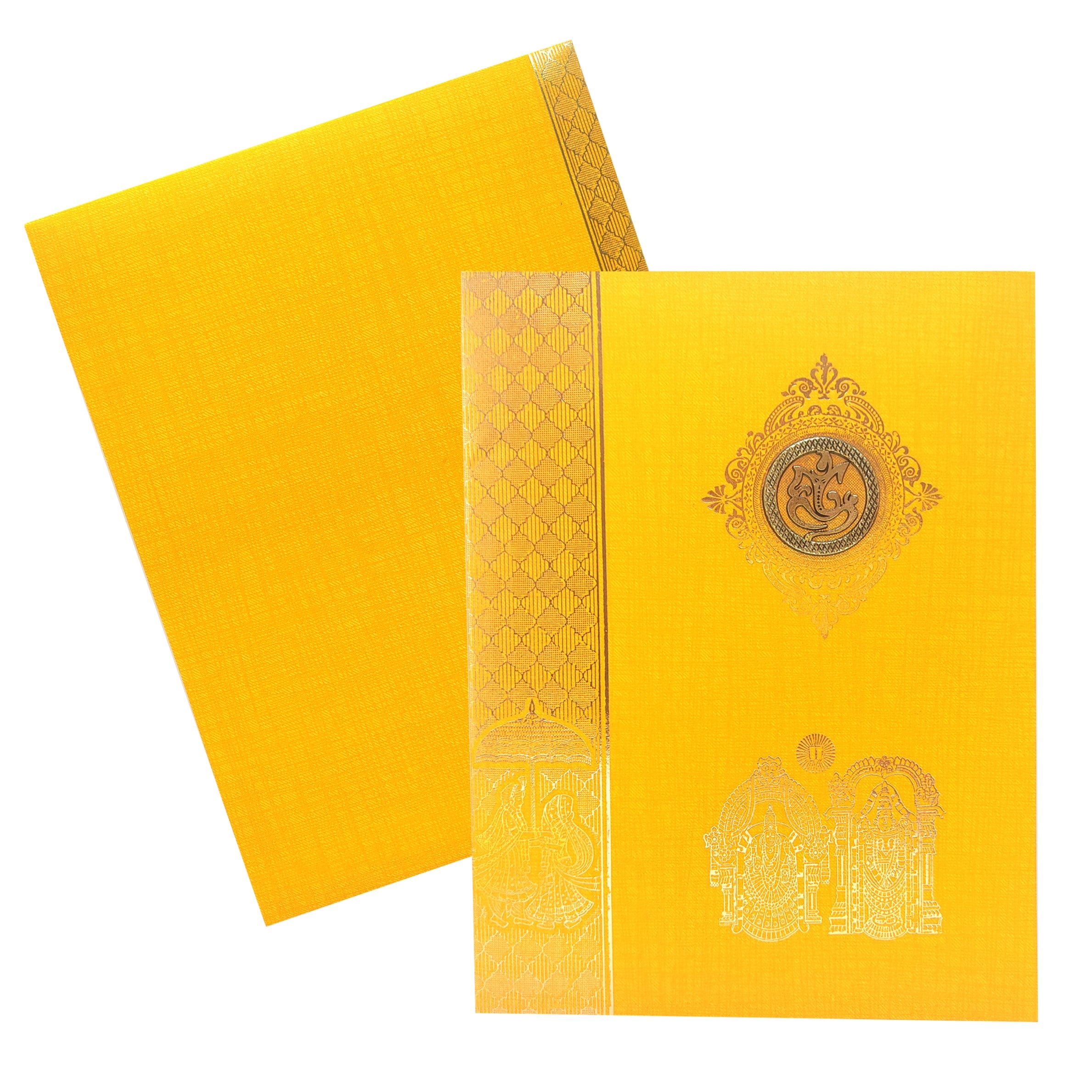 Orange Jumbo Metallic Balaji And Padmavathi Image-KNK50243