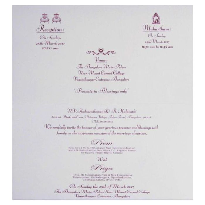 Pristine White Shading With Gold Foiling Balaji And Padhmavathi Wedding Card - KNK2521-King of Cards