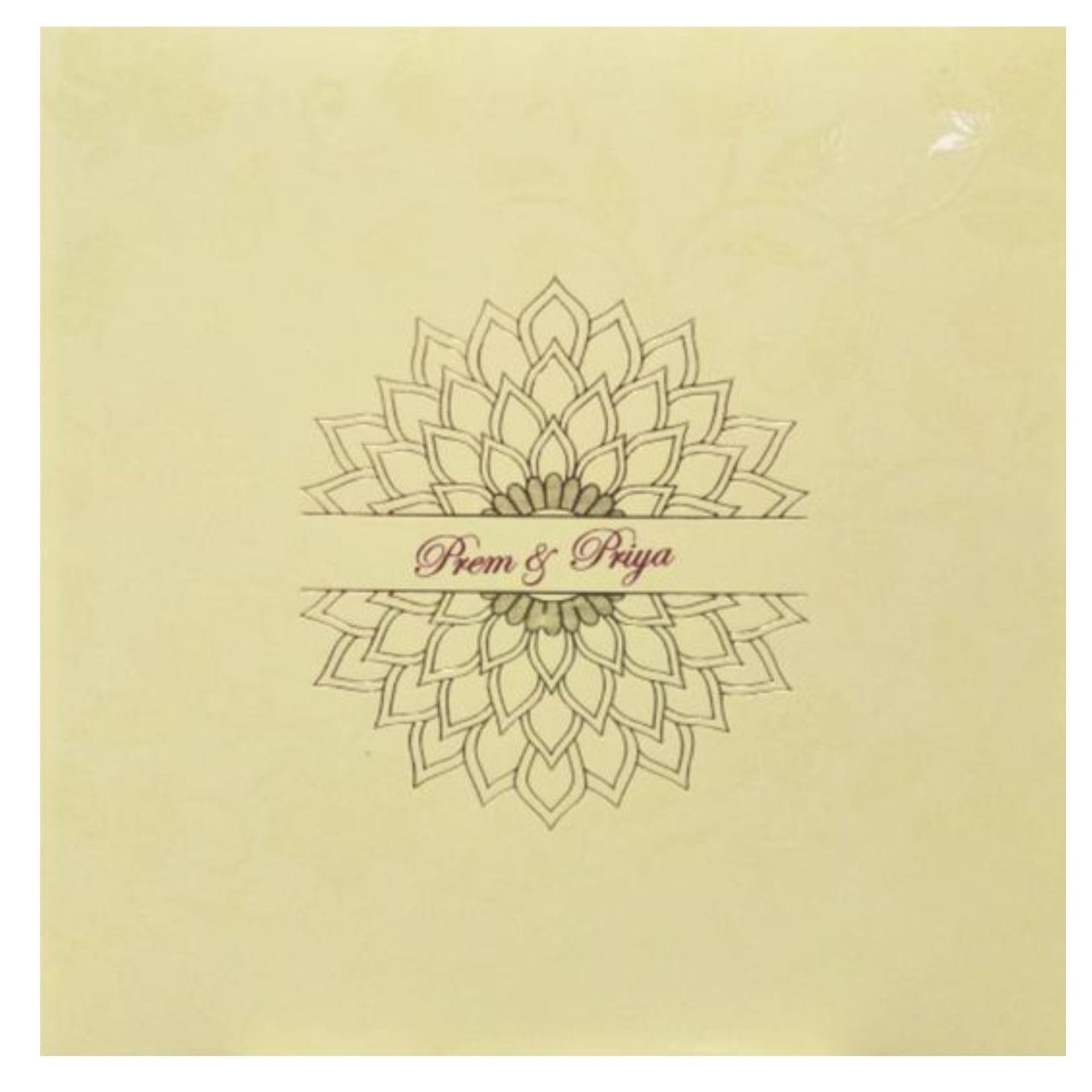 Alluring Floral Theme With Gold Foiling Wedding Card - KND8005C