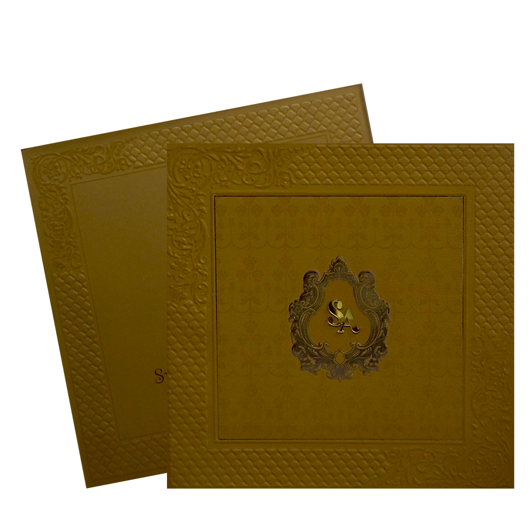 Golden Pattern Marriage Card-KPR09090