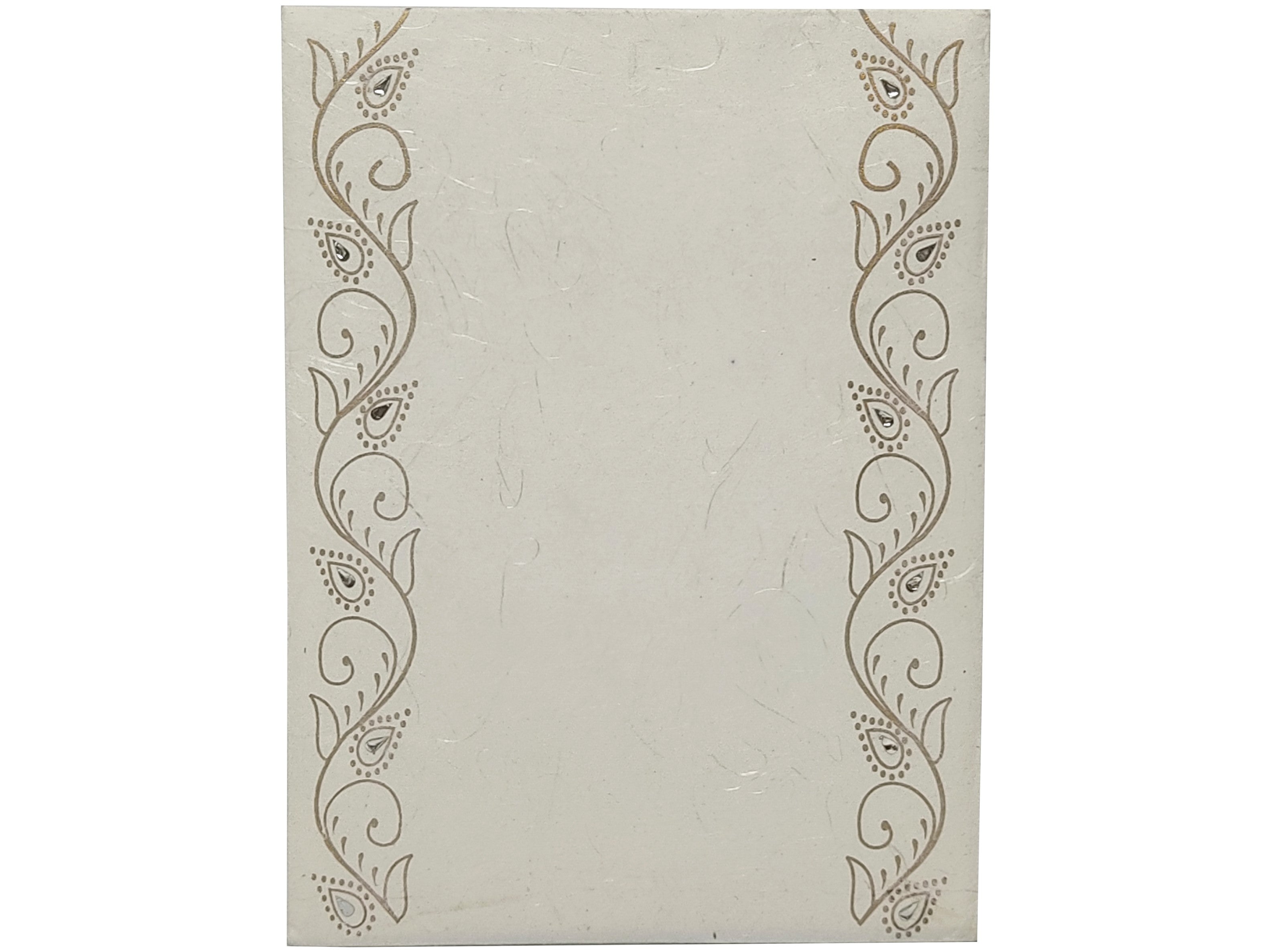 White Single Sheet Invitation Card-Knk6376