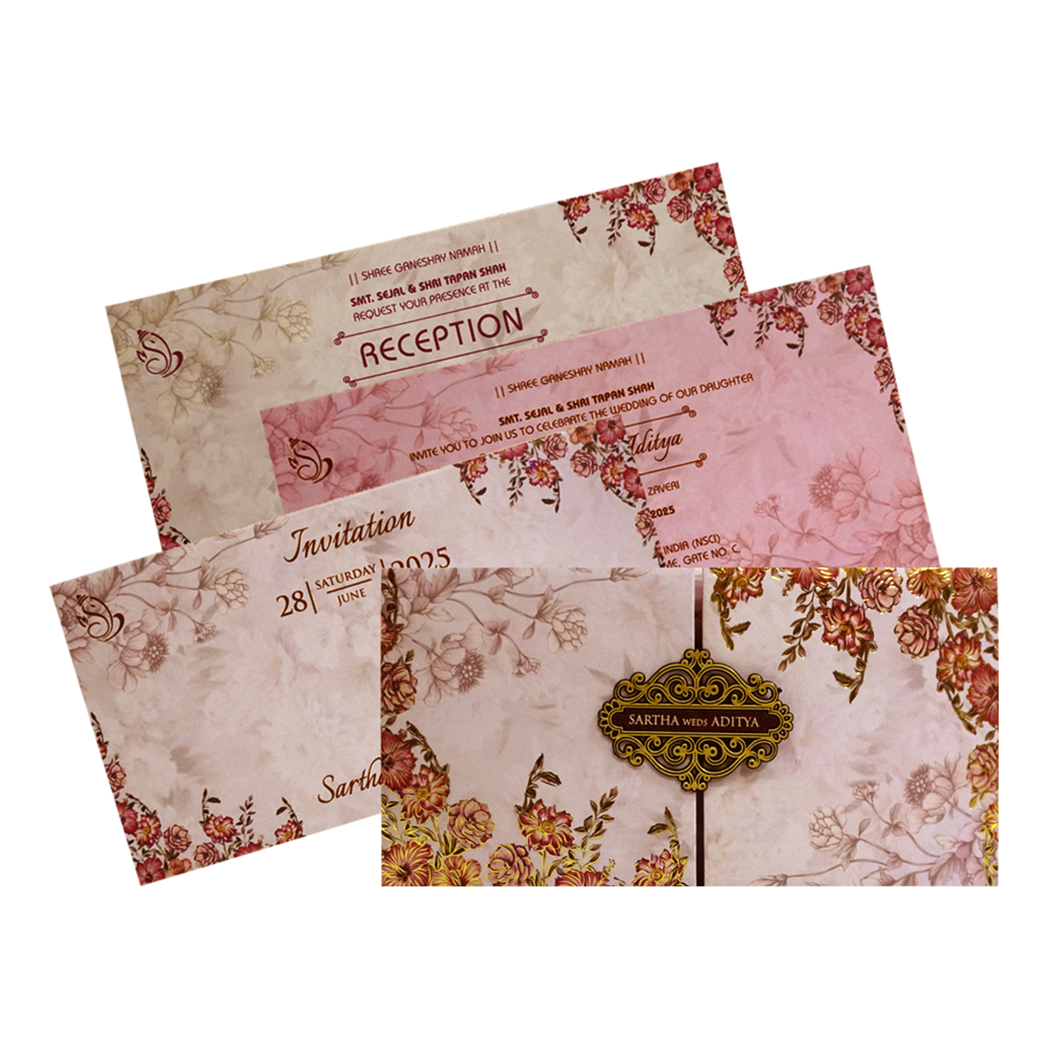 Light Dusty Pink Invitation Card-KVN06870