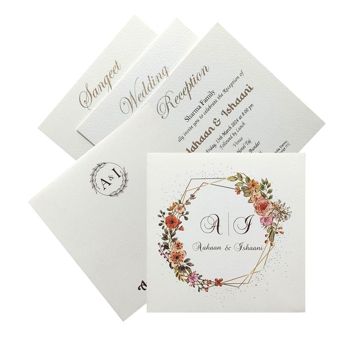White Floral Invitation Card-KRC29191