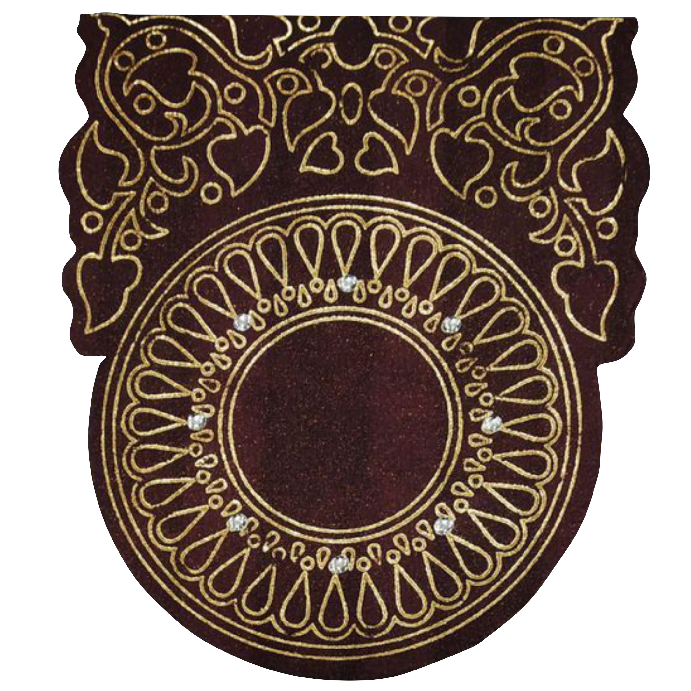 Beautiful Brown Shading Personal Wedding Card - KNK3238