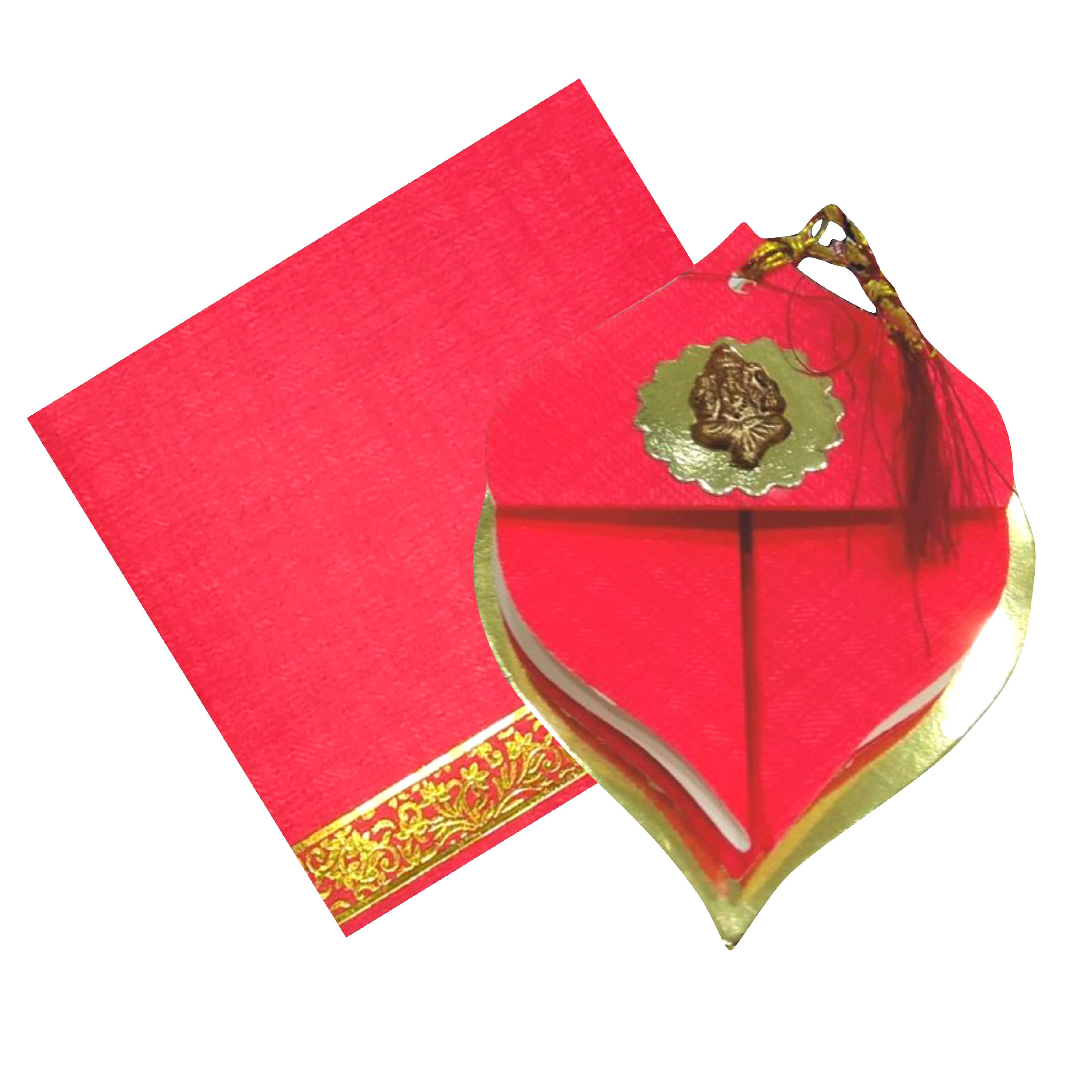 Red personal coconut design invitation card-KNKSP717