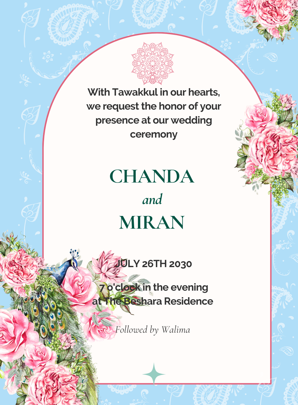 Pink Peacock Muslim Wedding-AAMWI012