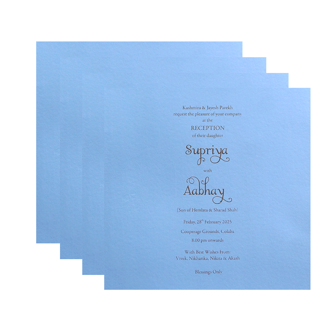 Light Blue Marriage Card-KPR09100