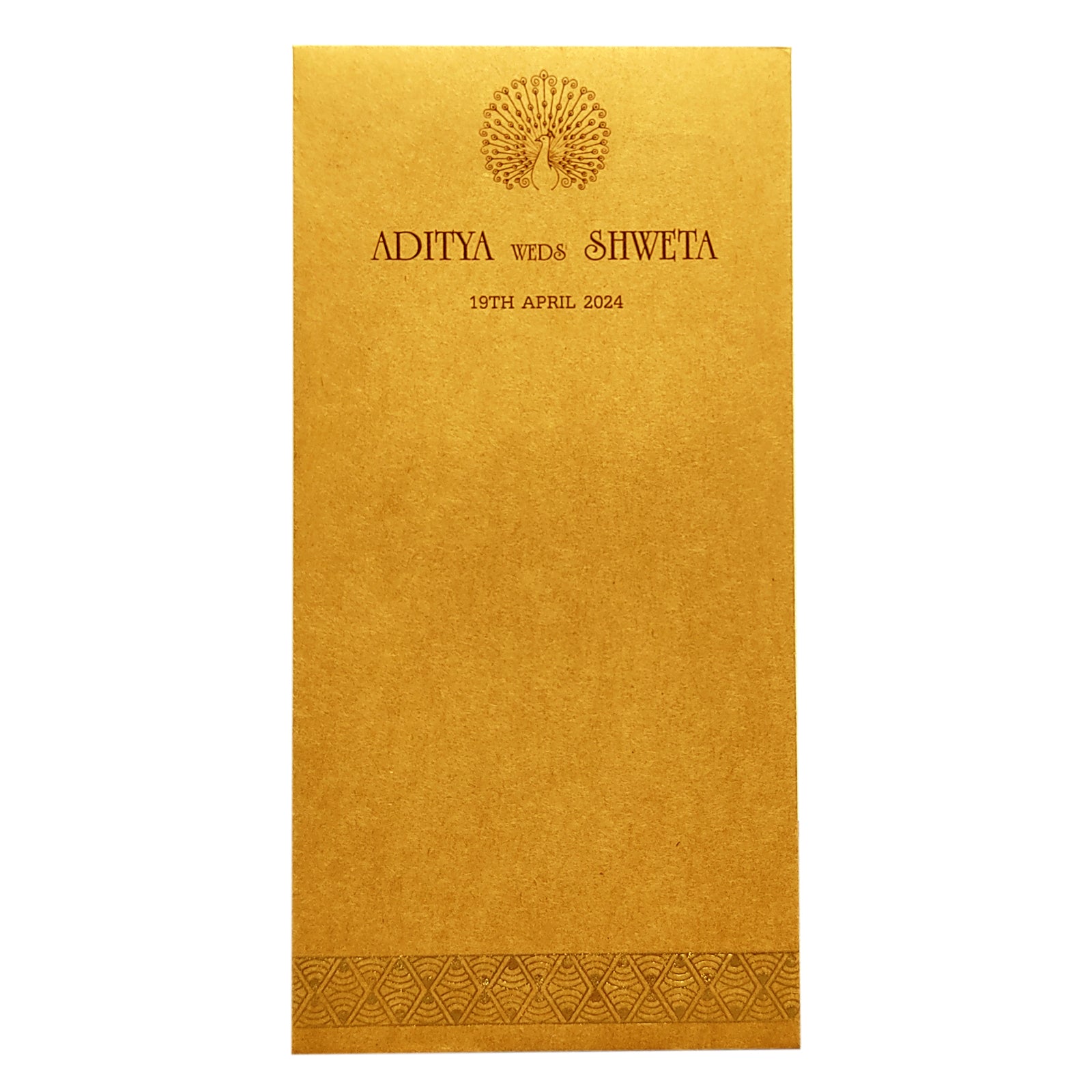 Brown Design Single Sheet Invitation Card-KRCS4240