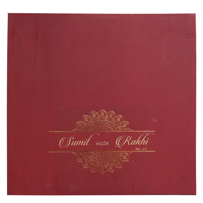 White Floral Radha Krishna Invitation Card-King of Cards