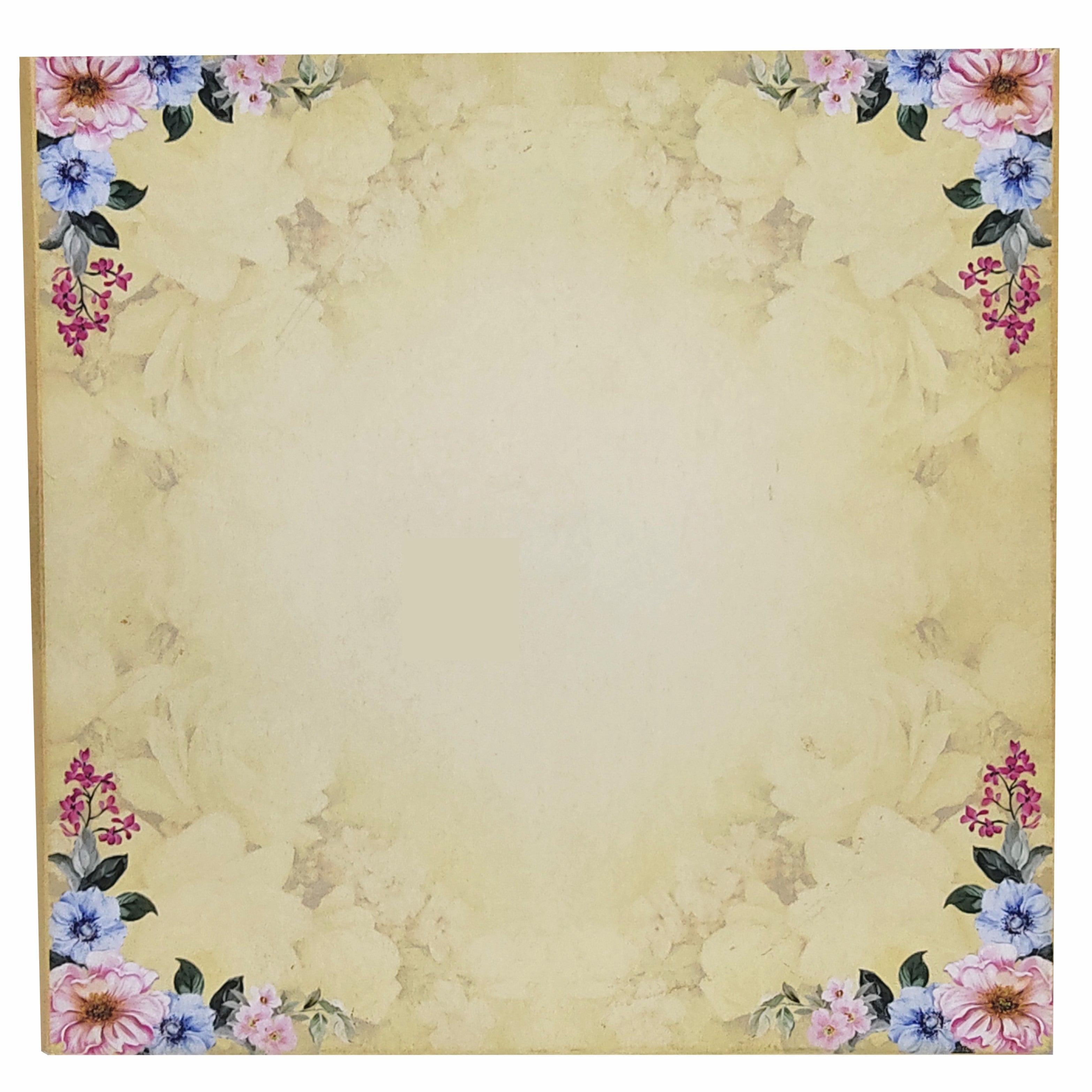 Gold Premium Padded Floral Design In Offset-KNPO5511G