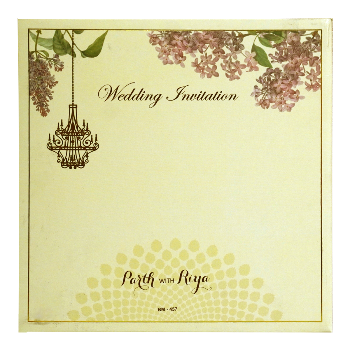 Lime Yellow Premium Marriage Card-KBM04570