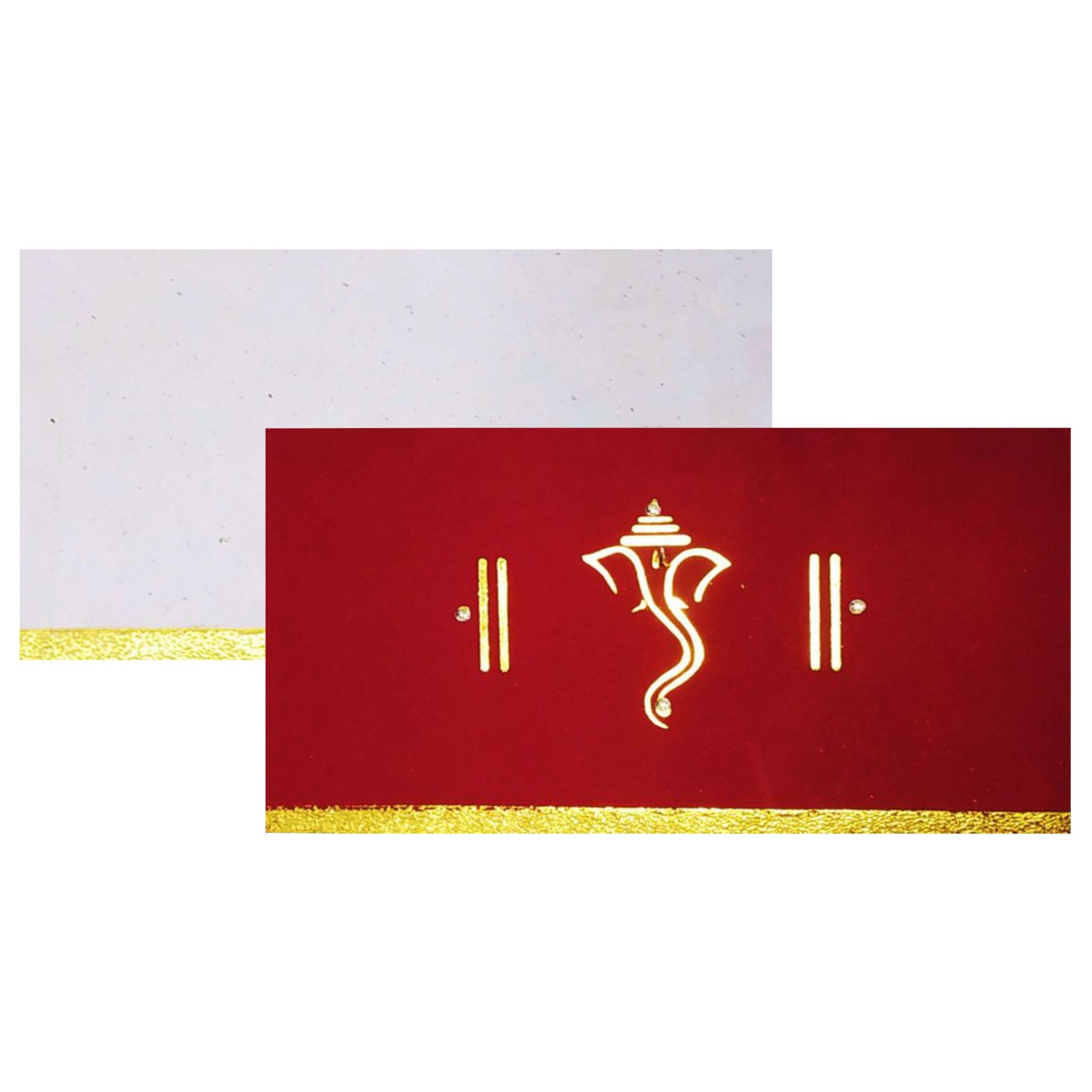 Red Ganesha Invitation Card-KNK2379A