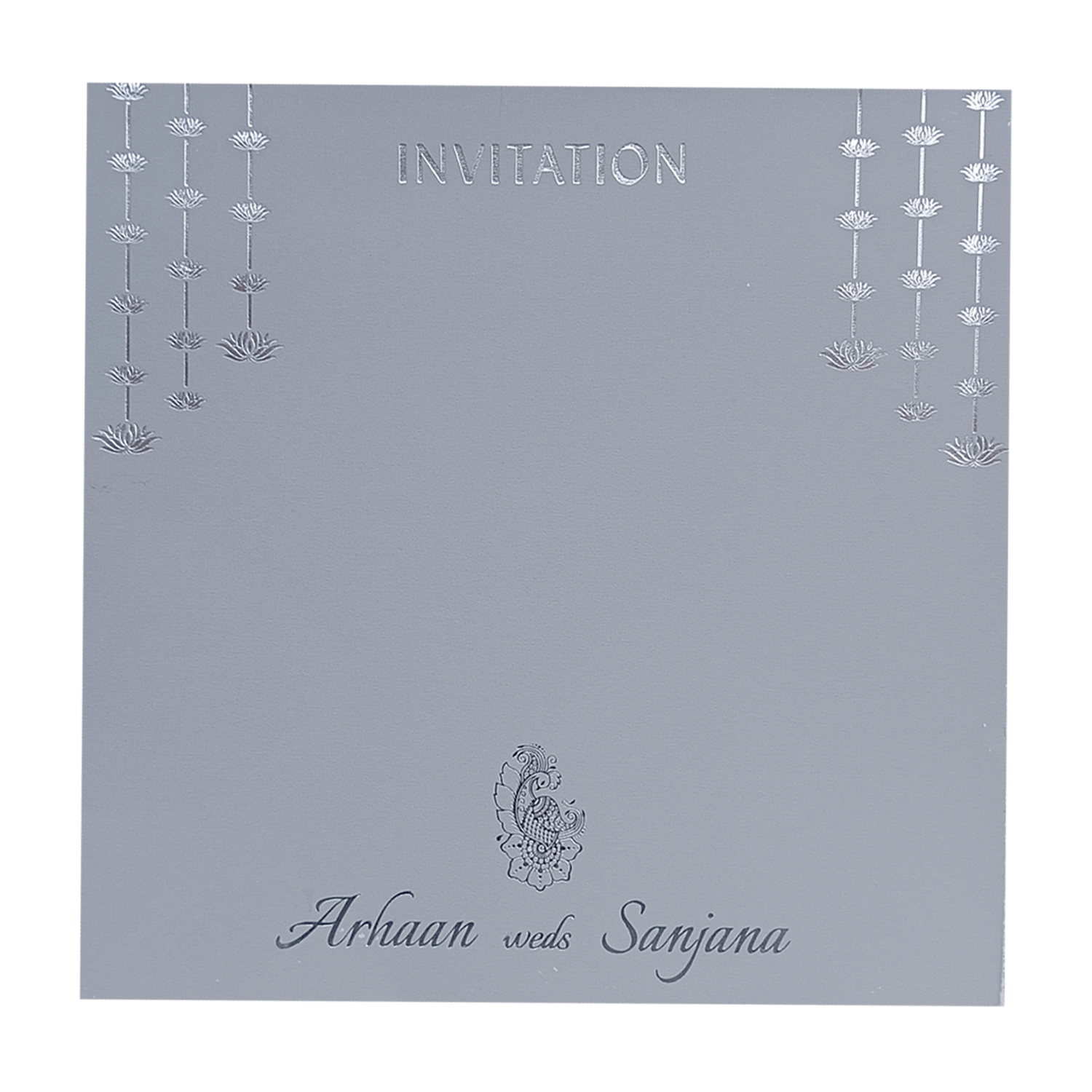 Light Grey Door Opening Invitation-KRC30442