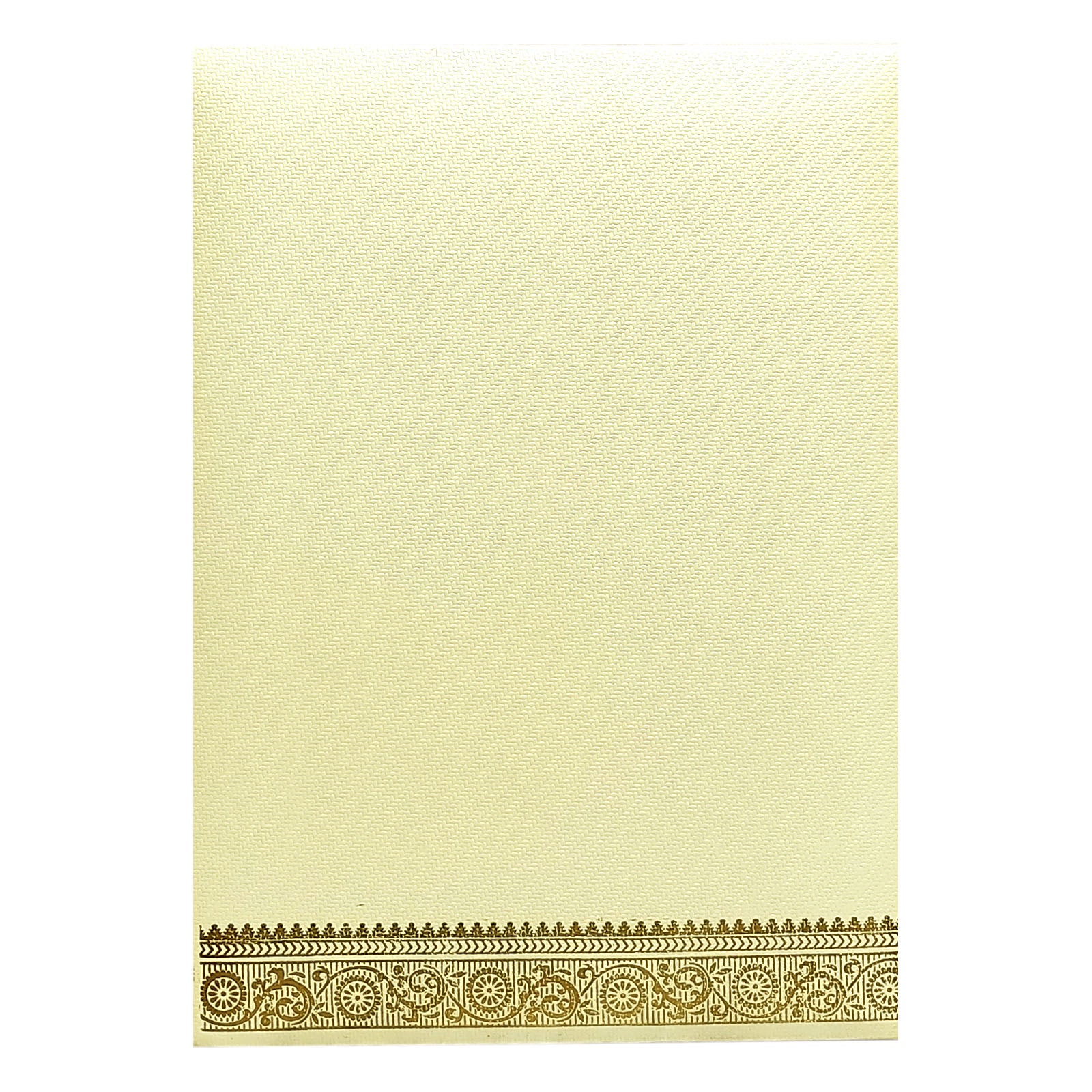 White Ganesha Foil Invitation Card-KNKTW026
