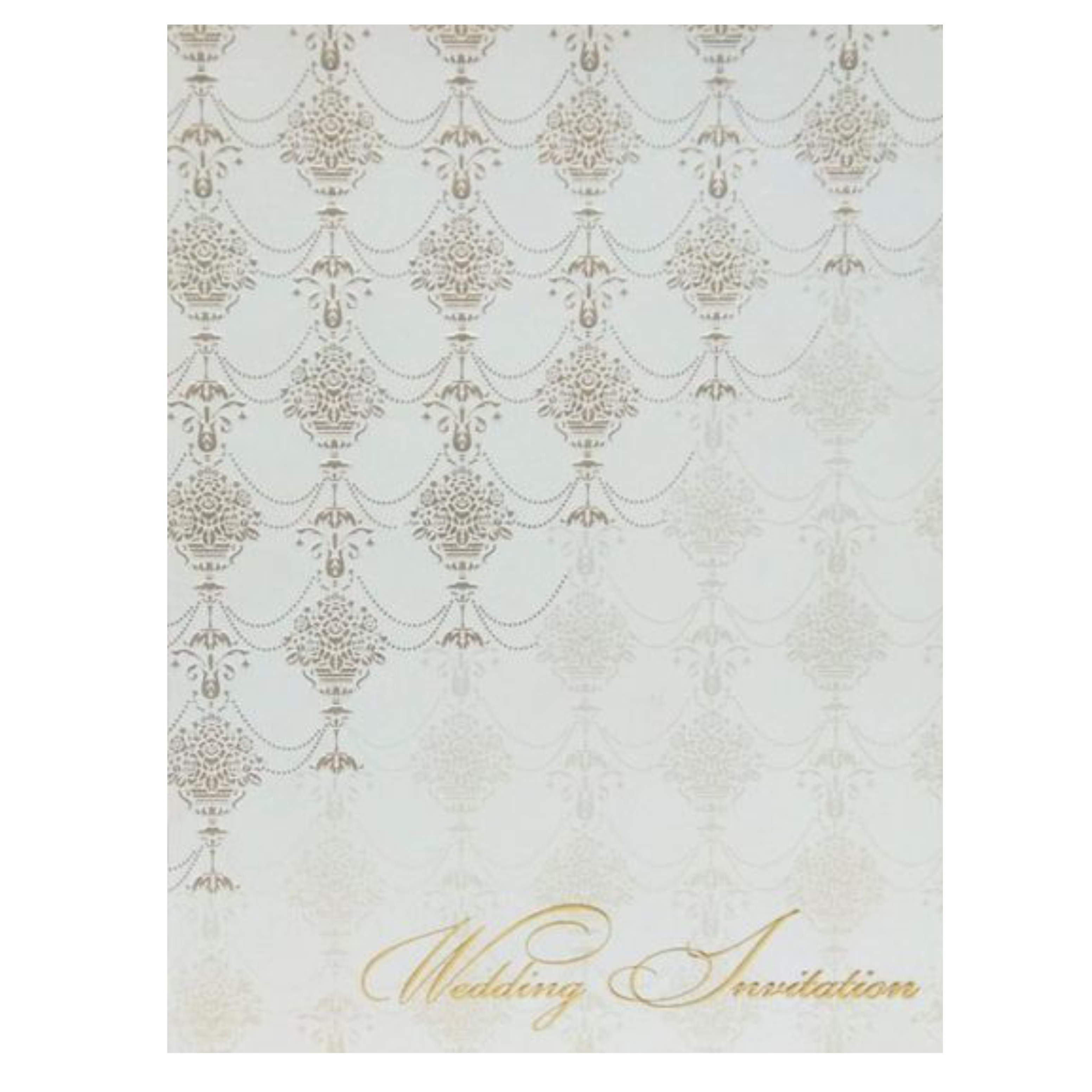 White Floral Invitation Card-KNK1191