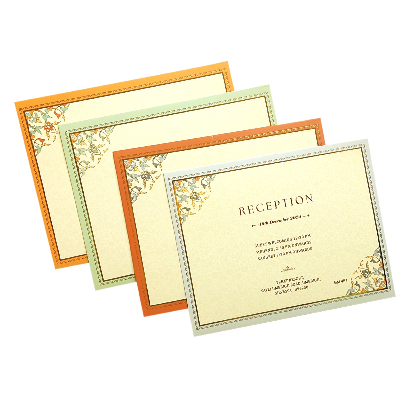 Blue Premium Wedding Card-Kbm04510