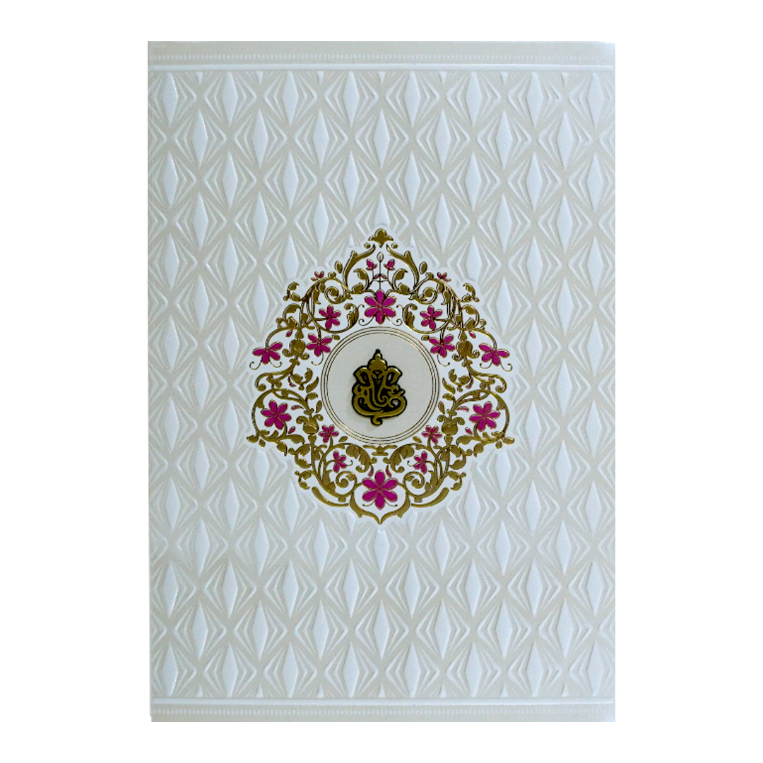 White Floral Invitation Design-KVN07200