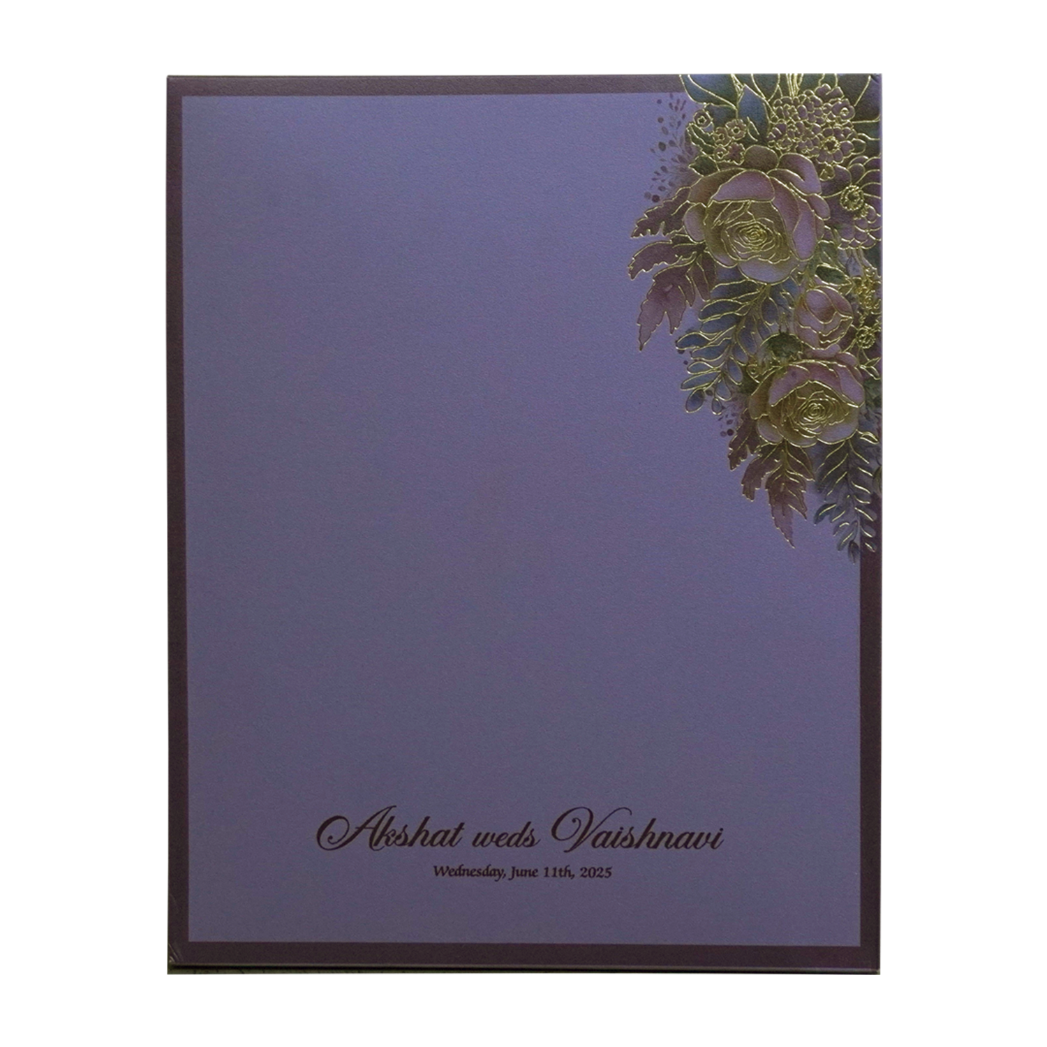 Purple Premium Padded Invitation Card-KPR24440