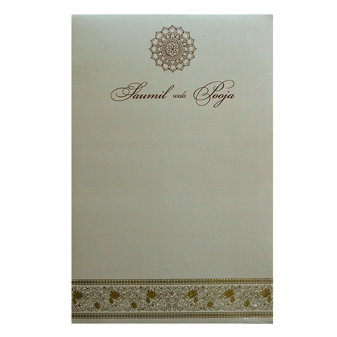 Pastel Beige Single Invitation-KRCS7452